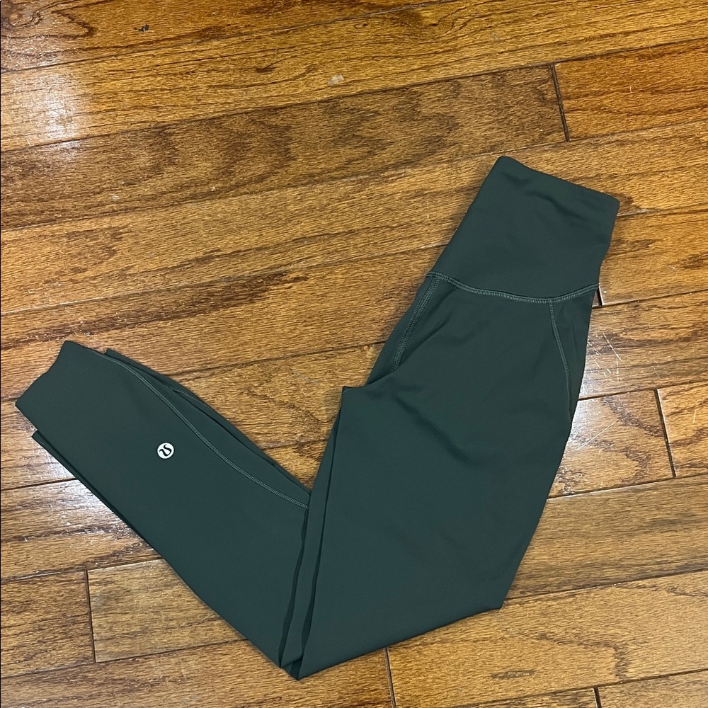 57. Lululemon army green base pace high rise crop 21” legging 0